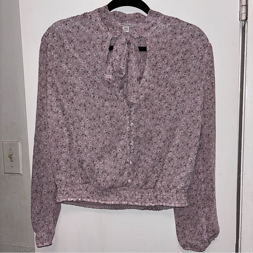 Lilac Floral Blouse from American Eagle